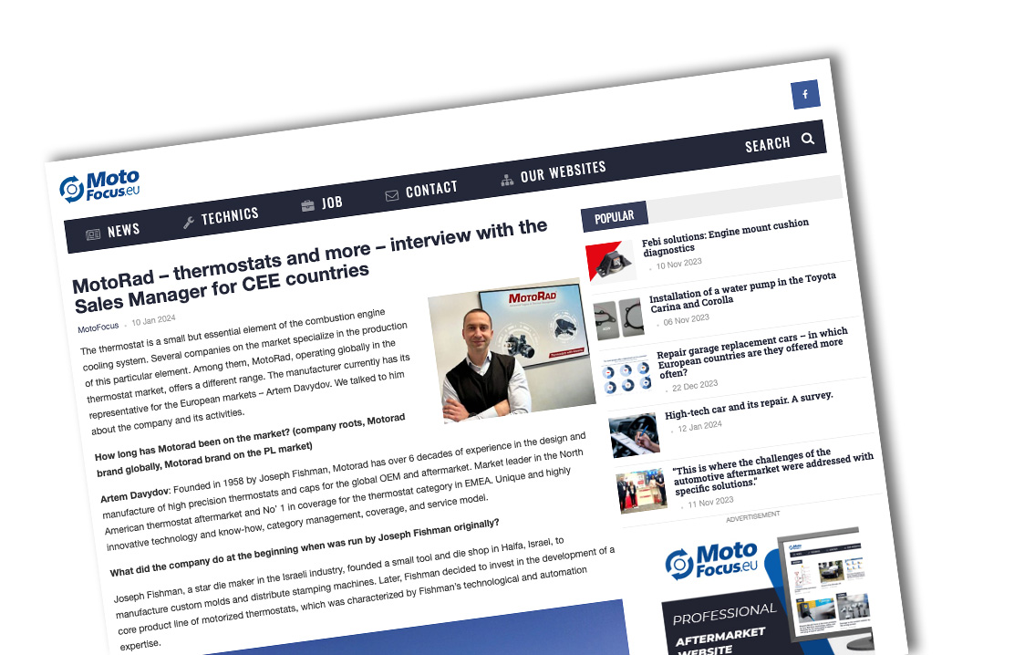 Press coverage: An Interview with MotoFocus.eu covers the basics of MotoRad in the European Marketplace.